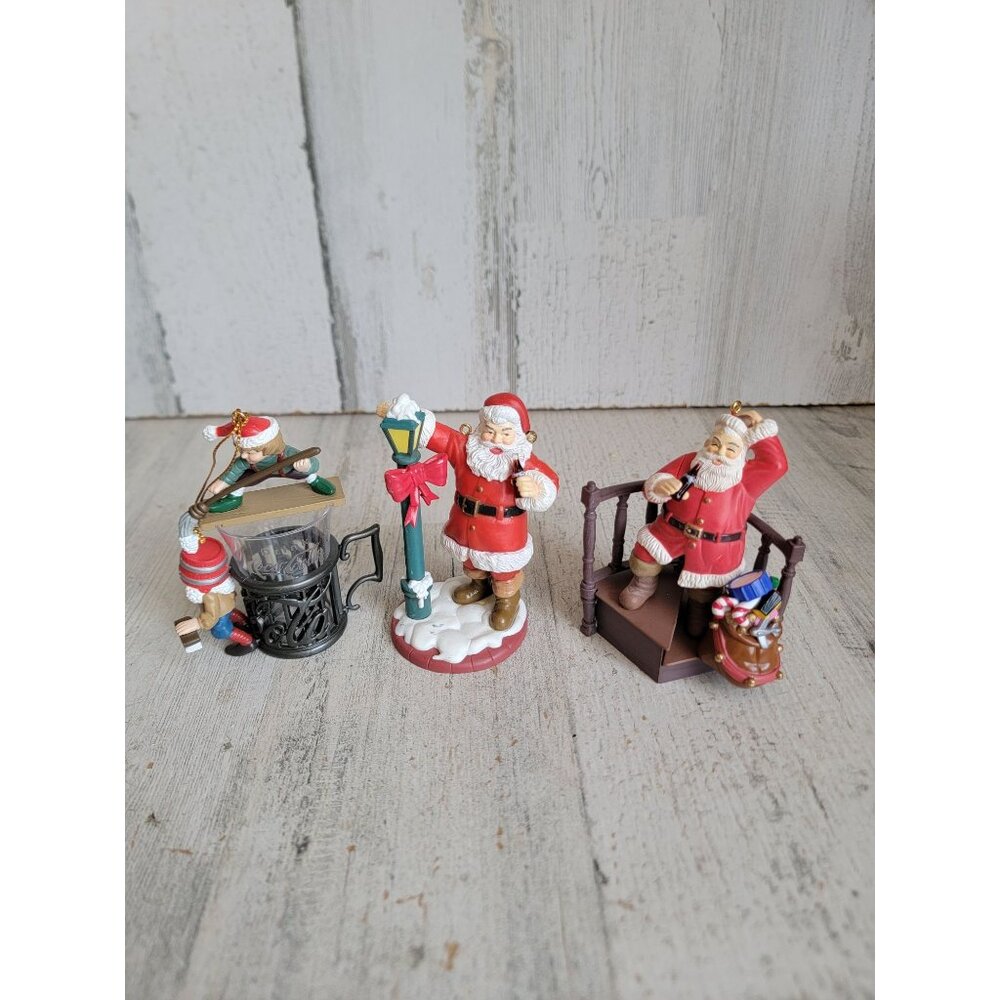 Coca-Cola Santa Claus elf helper variety ornament Xmas‎ set